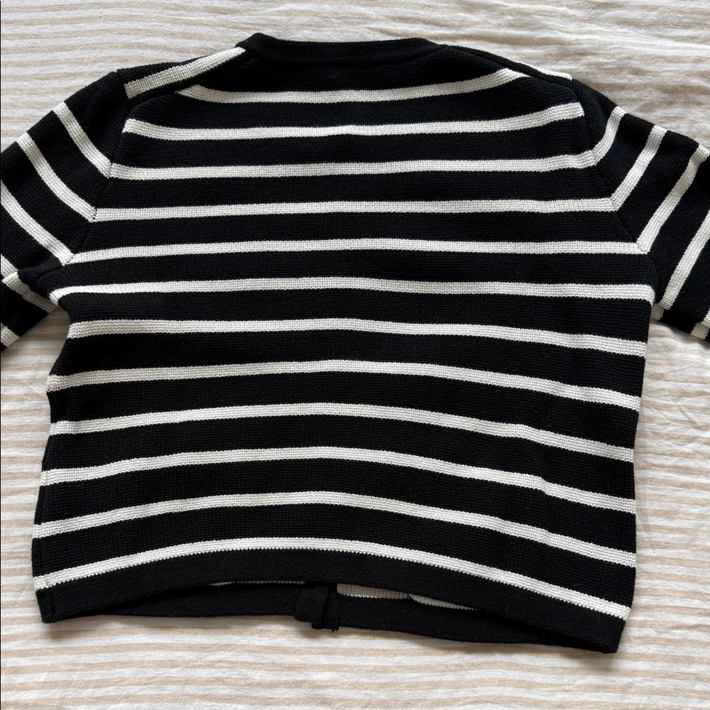 J. Crew Emilie patch pocket sweater lady jacket in stripe - Picture 6 of 6